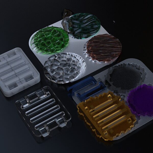 Irregular Geode Coaster, Rack Mold Set