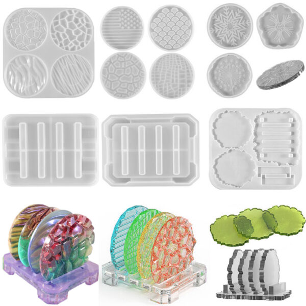Irregular Geode Coaster, Rack Mold Set