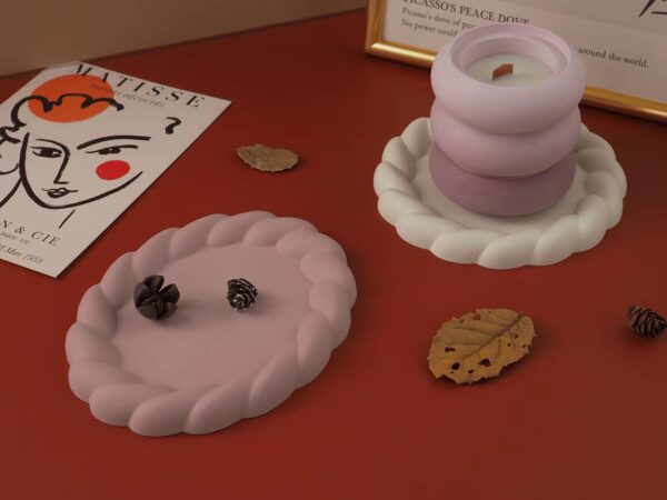 Twisted Edge Coaster Silicone Mold - Rope Border