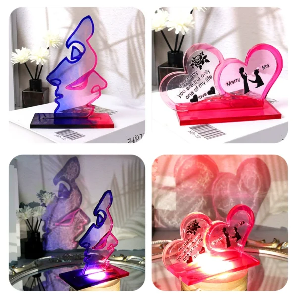 Freestanding Love Word Frame Silicone Mold