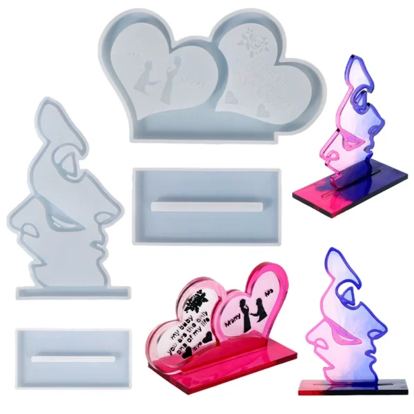 Freestanding Love Word Frame Silicone Mold
