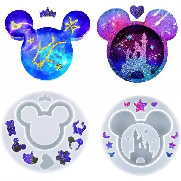 Mouse Castle Shaker Pendant Silicone Mold - Character