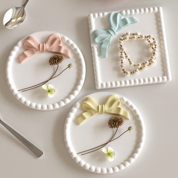 Ribbon Bowknot Edge Tray Silicone Mold