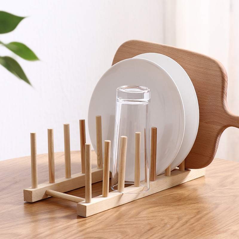 Wooden Coaster Rack for Table Organization