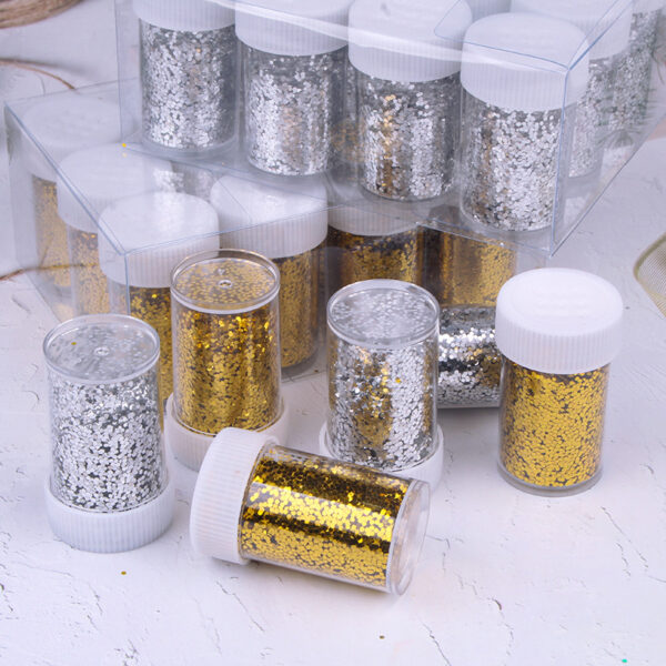 Gold, Silver Glitter mix Pack (12 bottles in a pack)