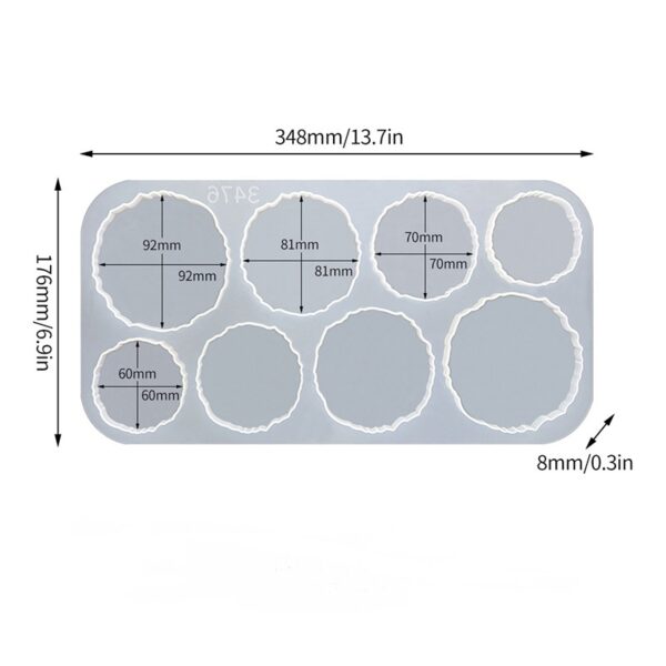 Multi-Size Circle Coaster Mold Sheet
