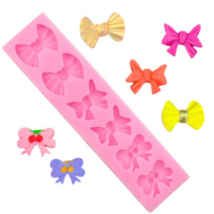 6 Mini Ribbon Bow Silicone Mold