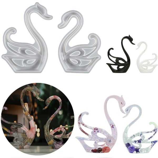 Elegant Swan Figurine Silicone Mold - Wedding Decor