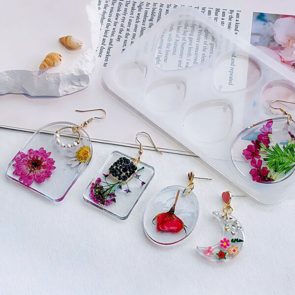 8-Pair Multi-Shape Earring Silicone Mold
