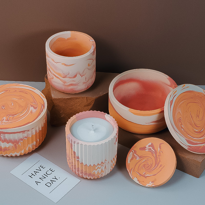 Cylinder Candle Vessel Silicone Mold - Plain /Striped