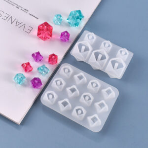 Faceted Diamond Bead Silicone Mold - Gemstone Shape