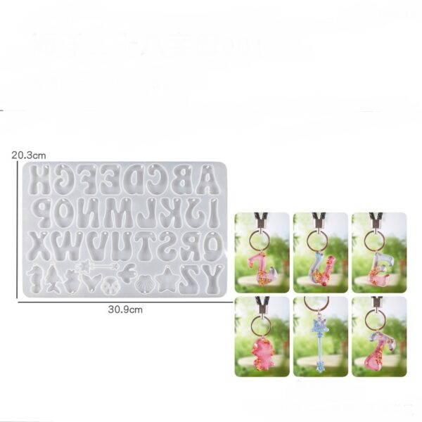 Curly Font Alphabet Mold with Hole - Ready to Hang