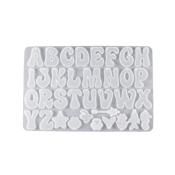 Curly Font Alphabet Mold with Hole - Ready to Hang