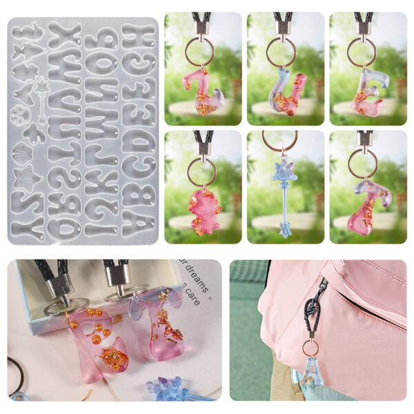 Curly Font Alphabet Mold with Hole - Ready to Hang