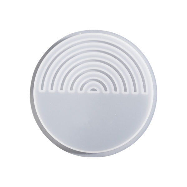 Striped Edge Round Coaster Silicone Mold