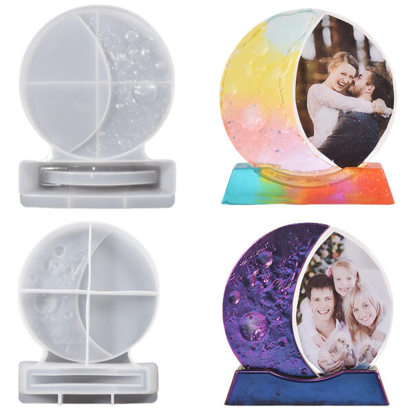 Half Moon Semicircle Photo Frame Silicone Mold