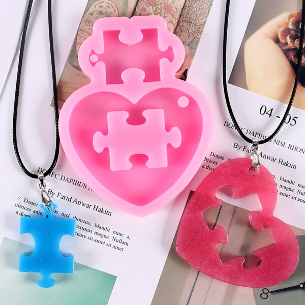 Interlocking Puzzle Keychain Silicone Mold