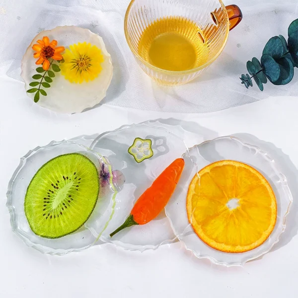 6-Cavity Round Coaster Silicone Mold