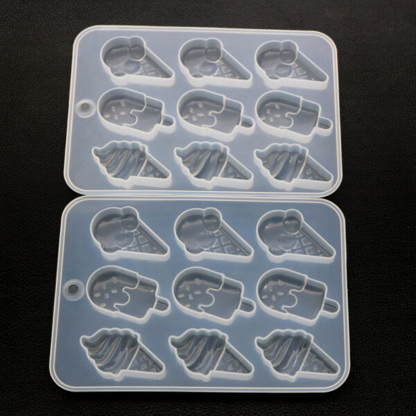 Assorted Ice Cream Cone Set Keychain Mold