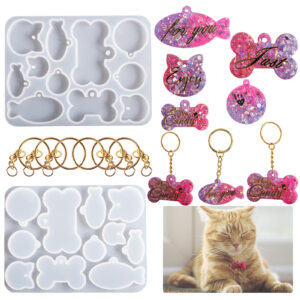 Basic Pet Tag Mold - White Silicone
