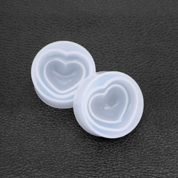 Double Heart Pendant Silicone Mold