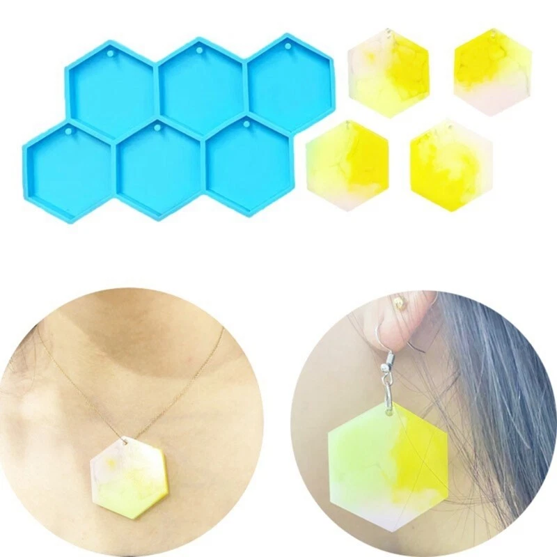 6 Cavity Hexagon Keychain Mold