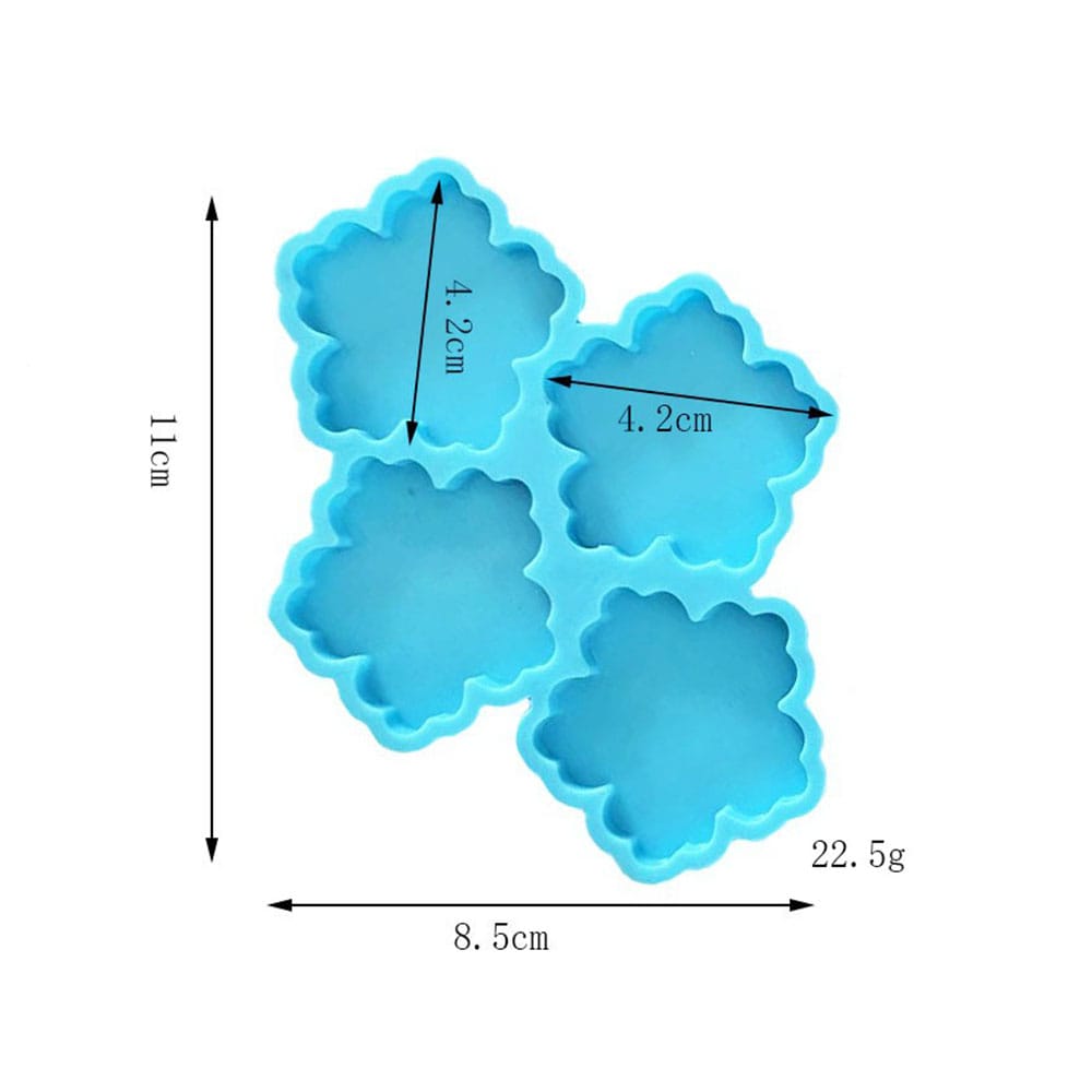 4 Cavity Petal Flower keychain mold