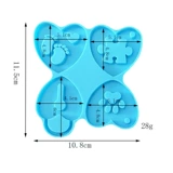 Heart Puzzle Keychain Pendant Mold