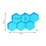 6 Cavity Hexagon Keychain Mold