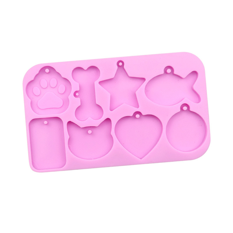 Mixed Pet Tag Silicone Mold (Bone, Fish, Paw)