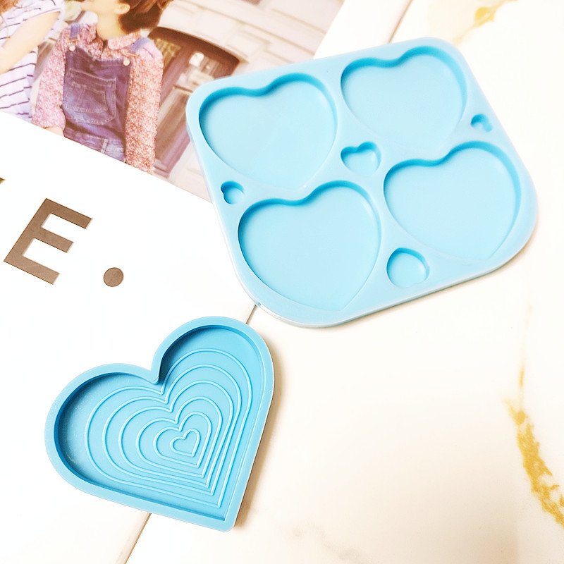 Heart set Keychain Pendant mold