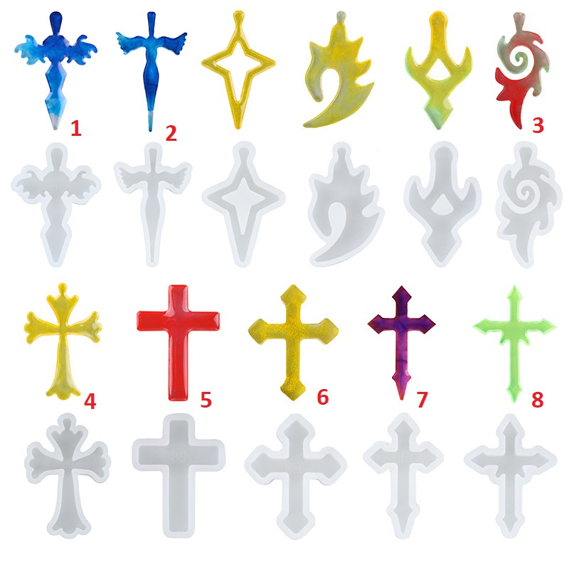 Single Cross Pendant Molds