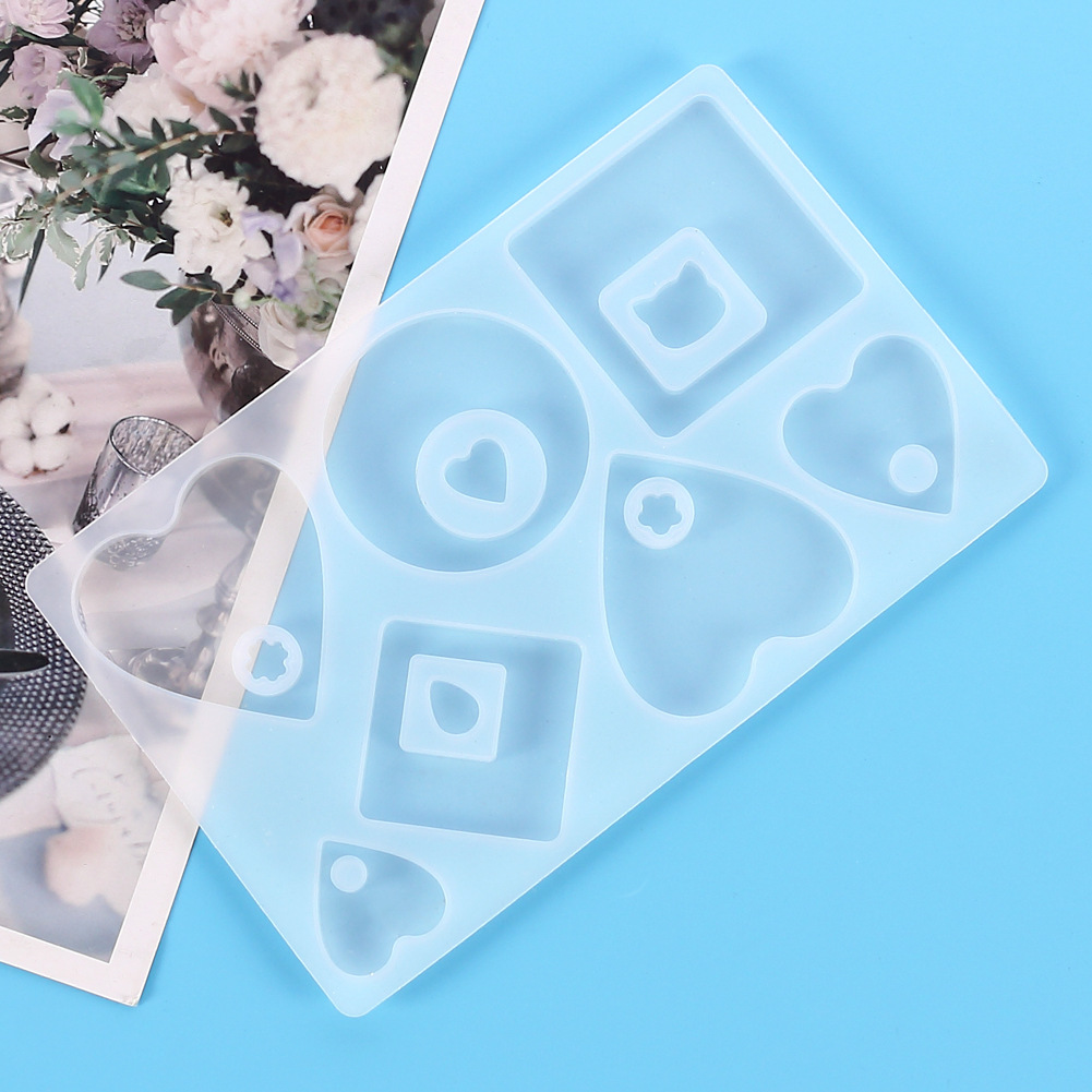 Mixed Geometric Shapes Jewelry Keychain Pendant Mold