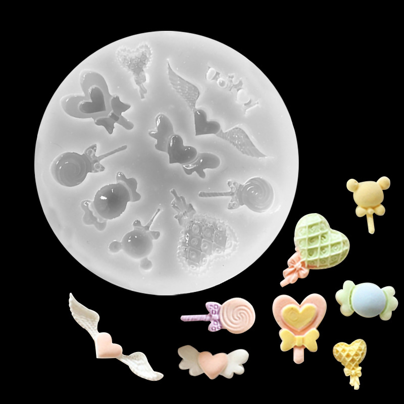 Mini bowknot lollipop chams mold