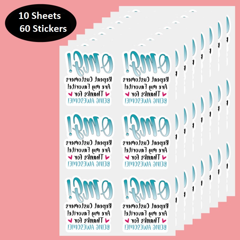 Cute Thank You Stickers (10 sheets per pack)