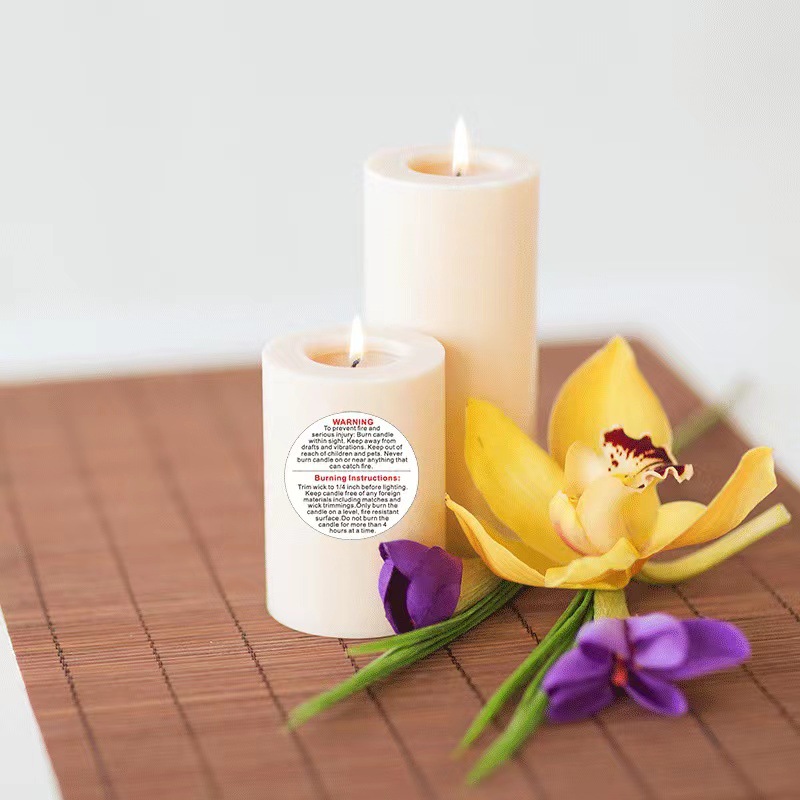 Candle Burning Warning Sticker