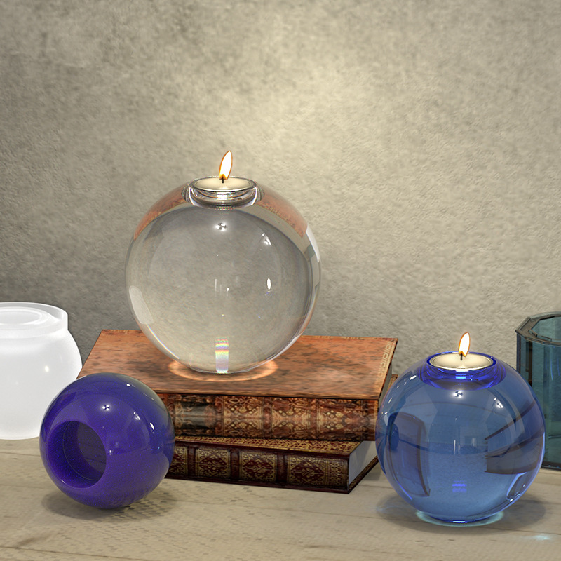 Sphere Tea Light Holder Silicone Mold - Orb
