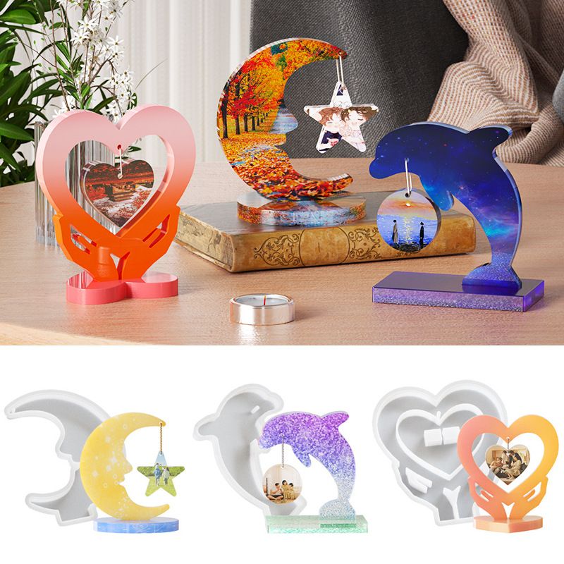 Dangling Heart Fish Photo Frame