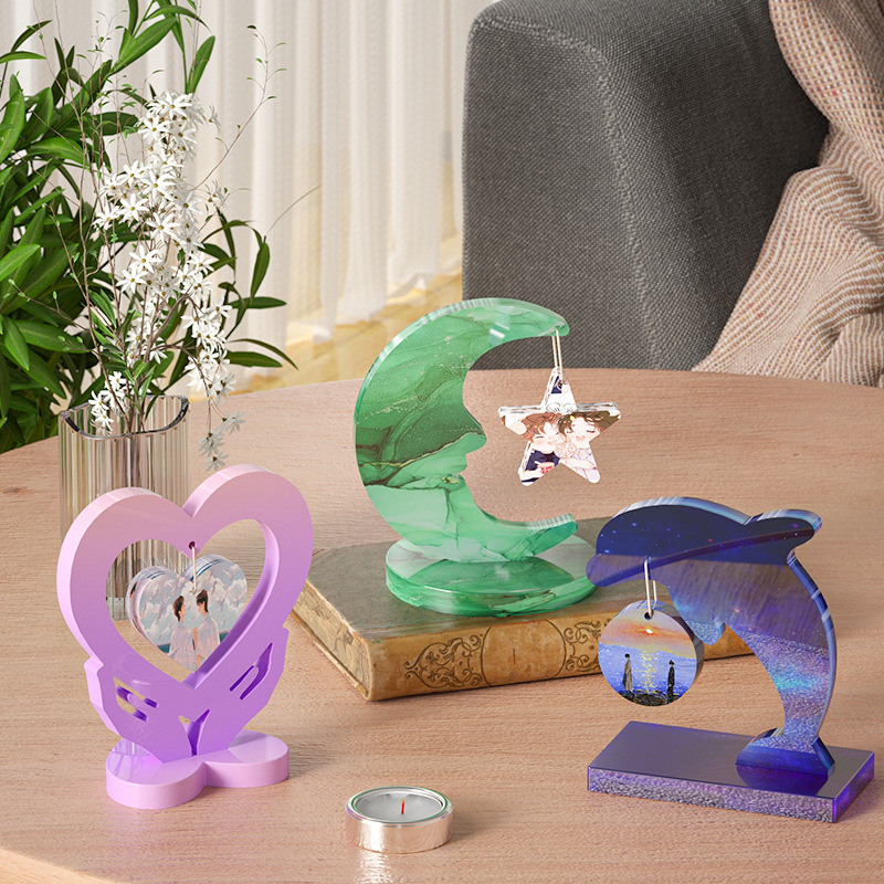 Dangling Heart Fish Photo Frame