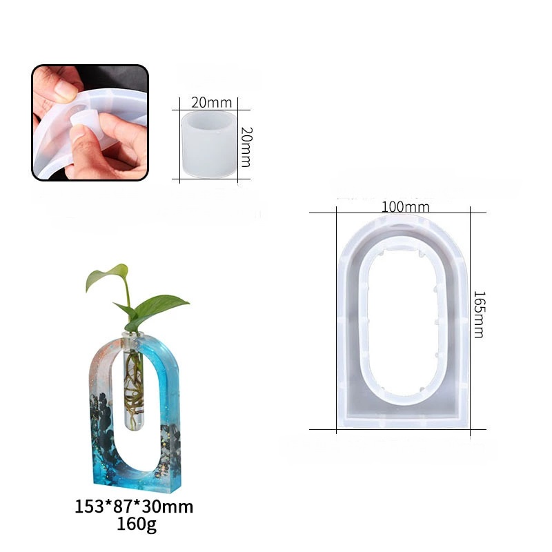 Arc, Oval Hydroponic Vase Silicone Mold