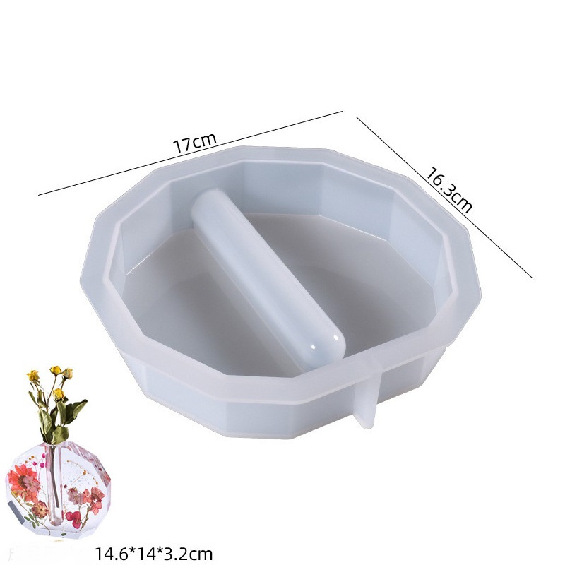 Geometric 3D Flower Vase Silicone Mold