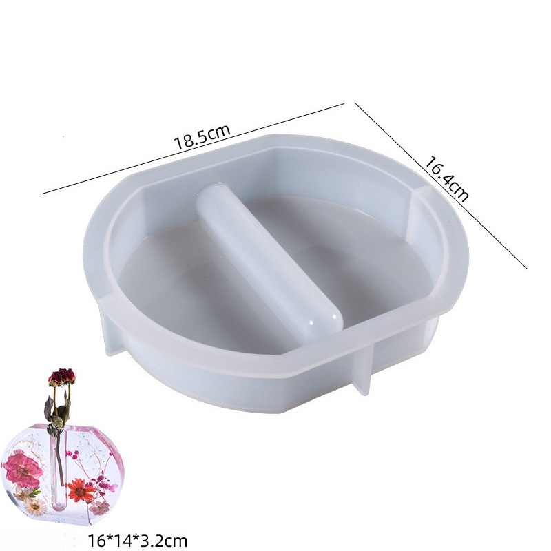 Geometric 3D Flower Vase Silicone Mold