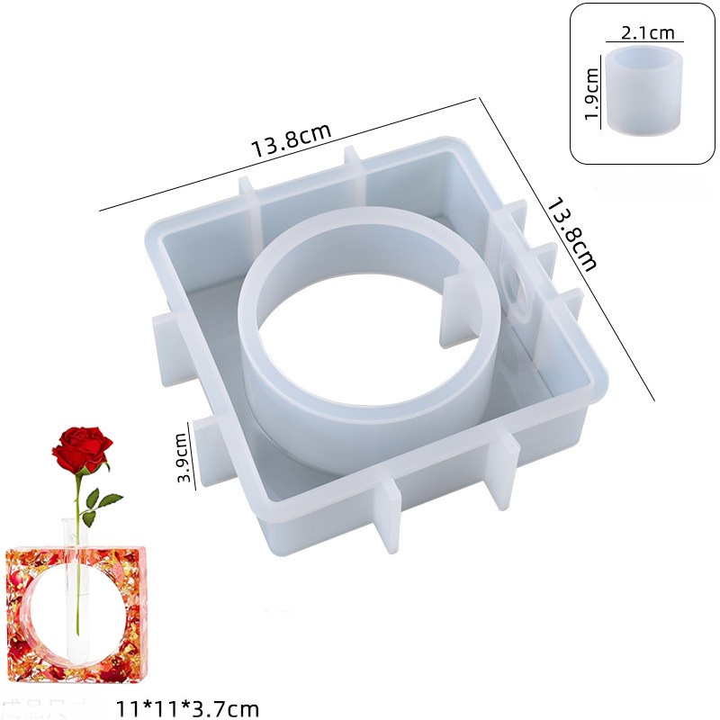 Geometric 3D Flower Vase Silicone Mold