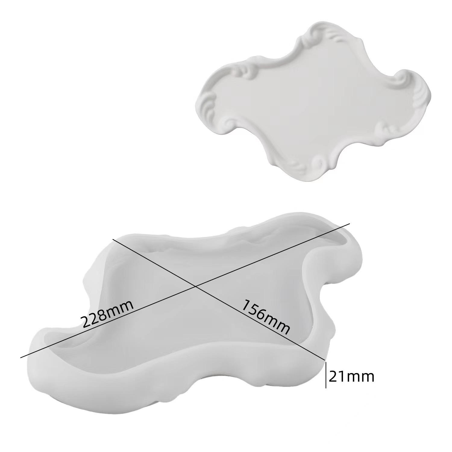 Abstract Irregular Tray Silicone Mold Series