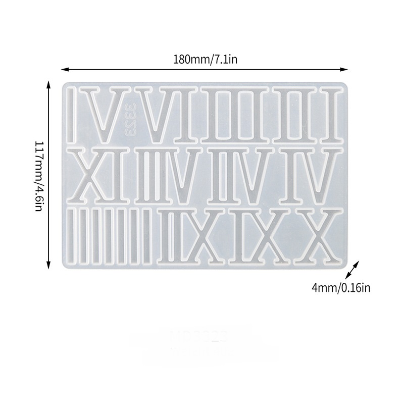 Clock Numeral Silicone Mold