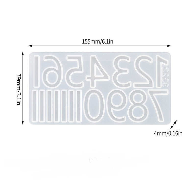 Clock Numeral Silicone Mold