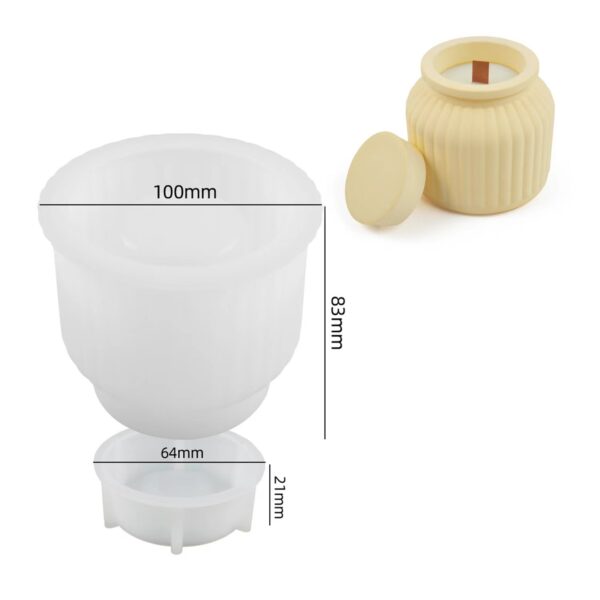 Wide Stripe Storage Jar Silicone Mold - Series 002