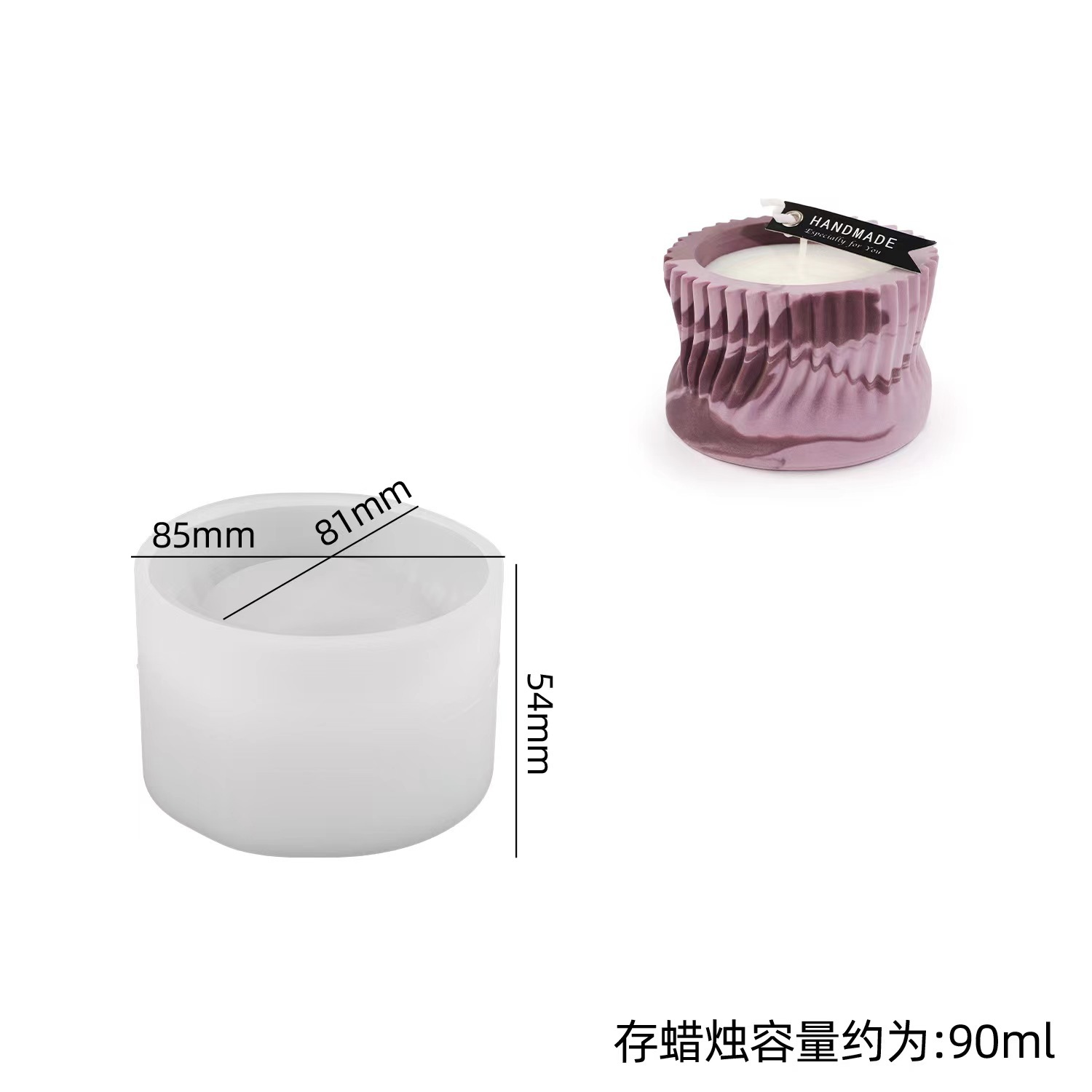 Twisted Stripe Storage Cup Silicone Mold