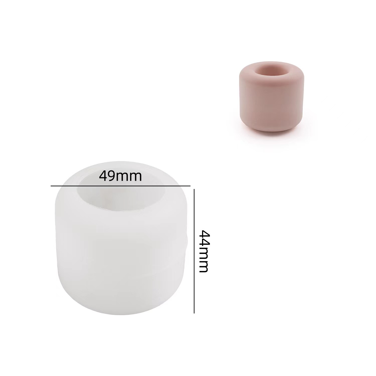 Cylinder Storage Jar with Lid Silicone Mold Set