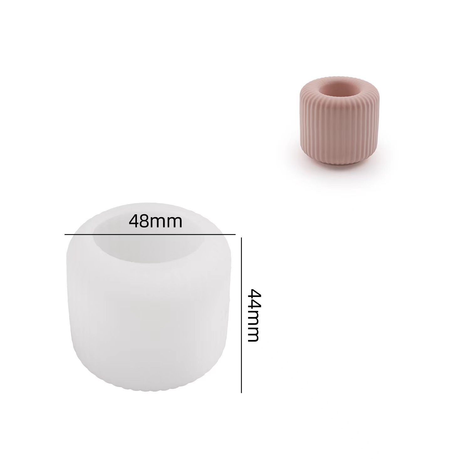 Cylinder Storage Jar with Lid Silicone Mold Set